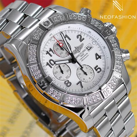 breitling super avenger 2 diamond bezel|breitling super avenger a13371.